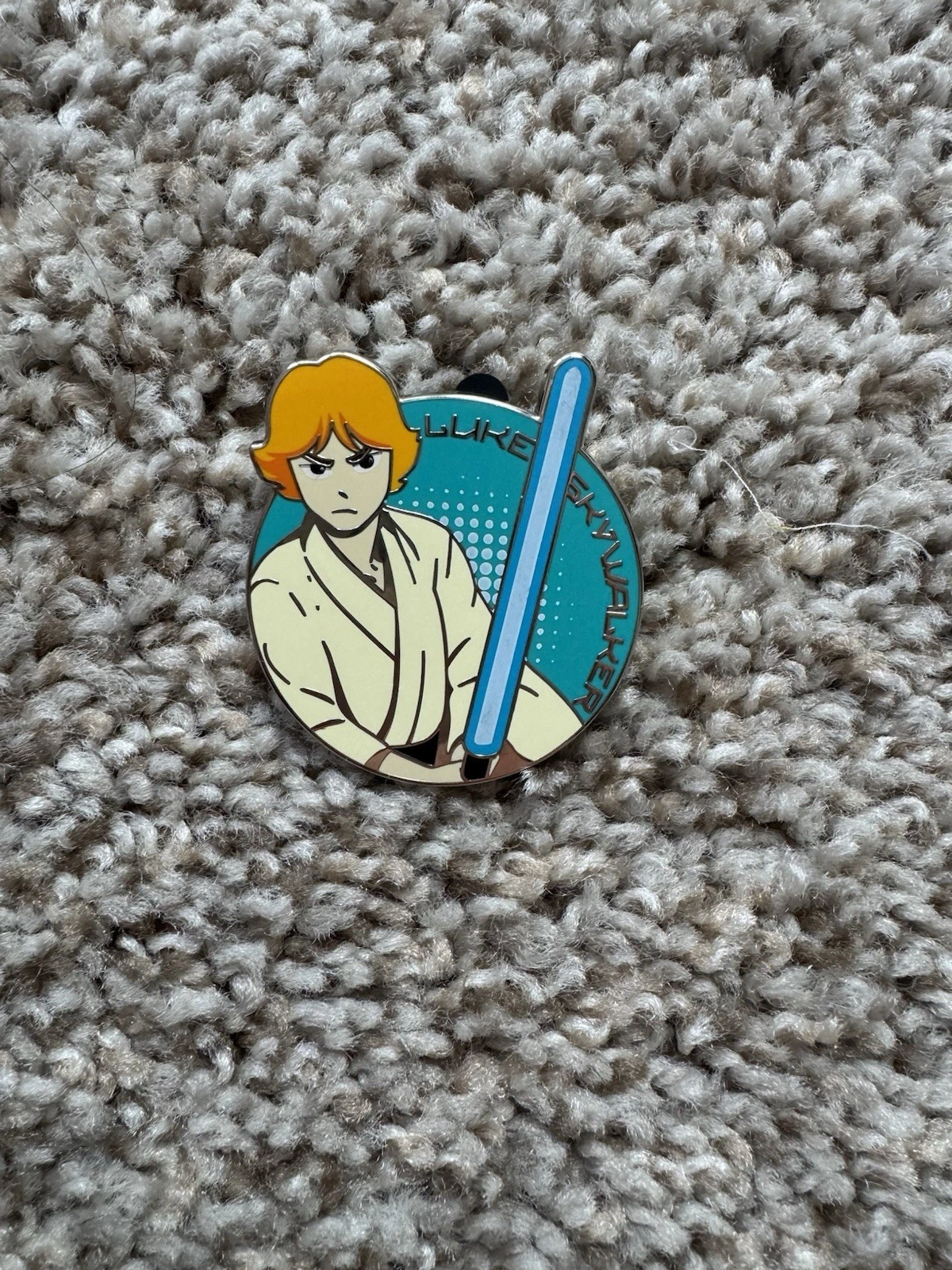 2024 Disney Luke Skywalker Holding Lightsaber Star Wars Anime Trading Pin