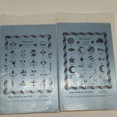 Kan Scan Cards For Use With Memory Craft Scan nSew 2 sets: Celestial & Designer