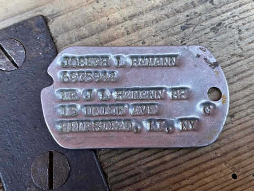 Ancienne Plaque Soldat Militaire US Dog Tag Militaria WW2 Matricule - Photo 1/3