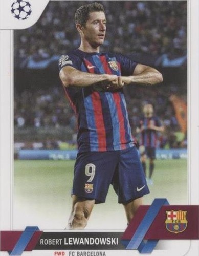 2022-23 Topps Finest UCL Barcelona Robert Lewandowski Rose Gold