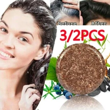Soap Hair Darkening Shampoo Bar - Gray Hair Reverse Restore Natural Hair Color