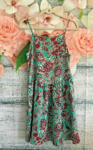 LILY LOVES Womens Dress Size 12 Green Maroon Floral Sleeveless Casual Smocked - Bild 1 von 5