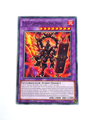 Yugioh - D/D/D-Flammenhochkönig Dschingis - SOFU-DE095 - Common - 1. Auflage, EX