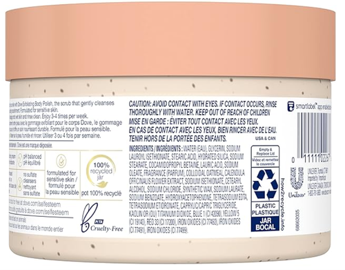 Dove Gentle Exfoliating Body Polish, Colloidal Oatmeal & Calendula Oil, 10.5 oz - Picture 2 of 6