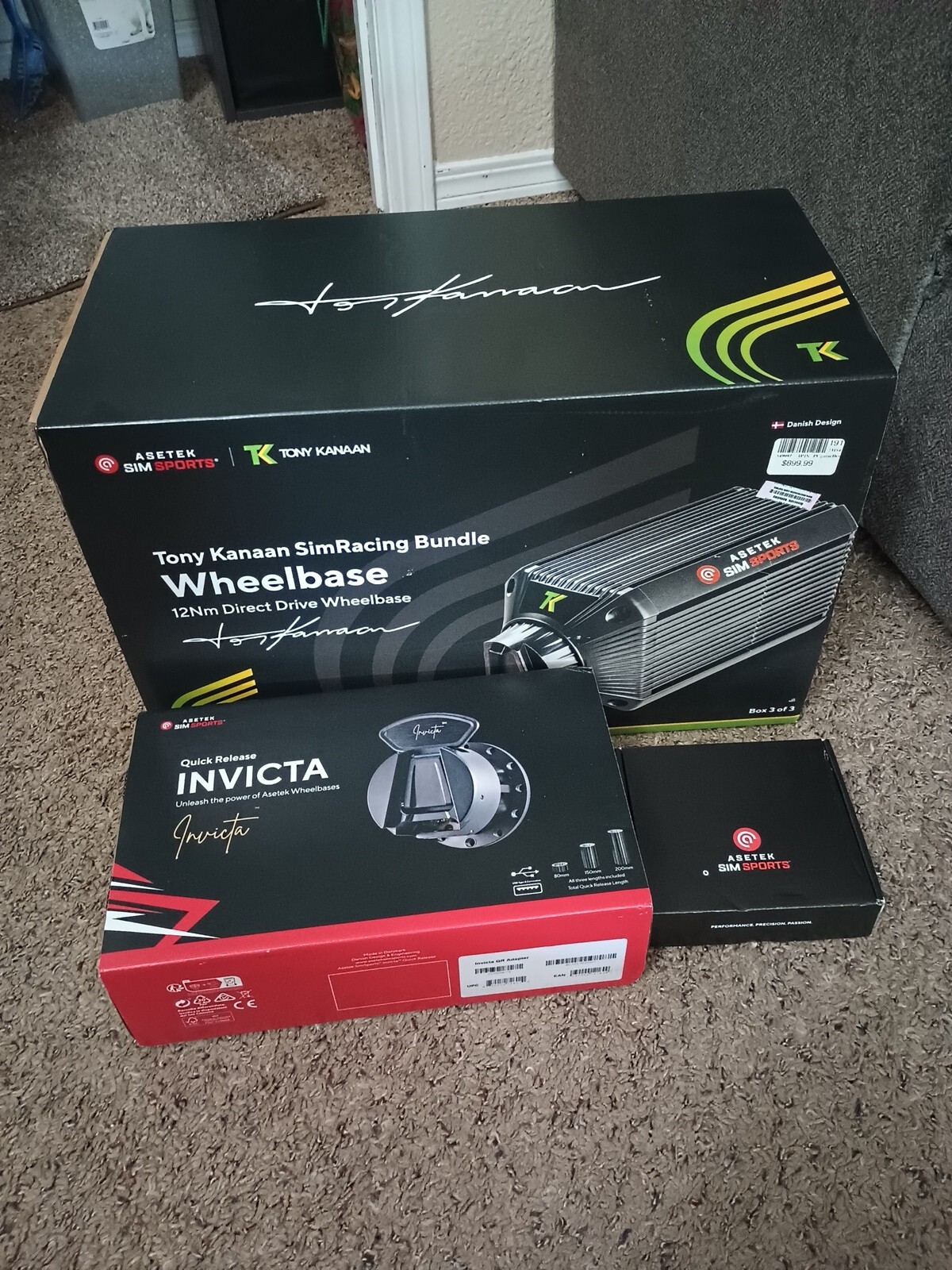 Asetek TK Wheelbase Invicta Quick Release And Wheel Mount Sim Racing