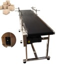 Industrial Electric Conveyor with Double Guardrail Pvc Belt 82.6'x15.7' 110V