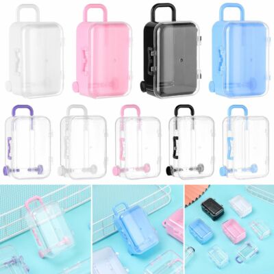 Plastic Lovely Small Clutch Mini Suitcase Jewellery Box Dolls - Main Image