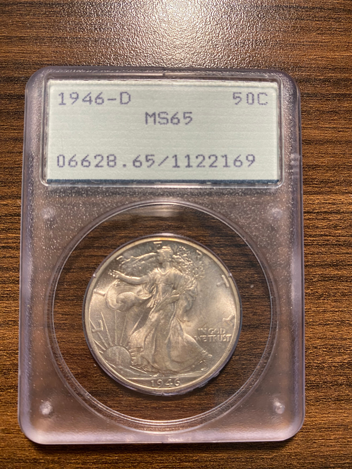 1946D Walking Liberty Silver Half 50C PCGS MS 65 Walker RATTLER OLD
