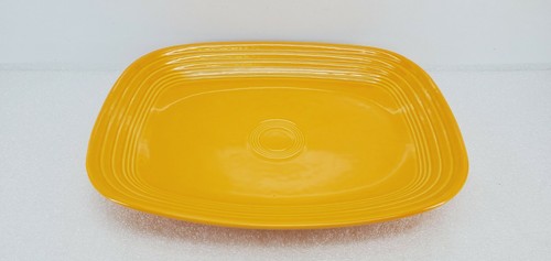 rectangular rectangle SERVING PLATTER PLATE butterscotch orange FIESTA 12" NEW - Picture 3 of 4