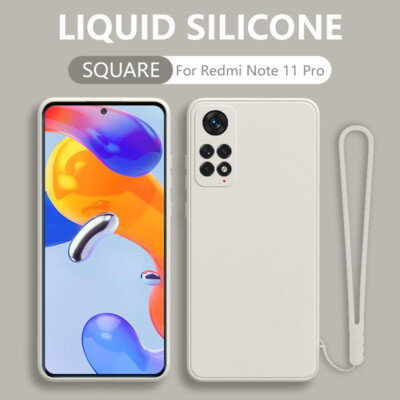 Case For Xiaomi Redmi Note 12 11T 10 Pro Mi Liquid Silicone Lanyard Holder Cover