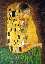 Oil Painting repro Gustav Klimt The Kiss