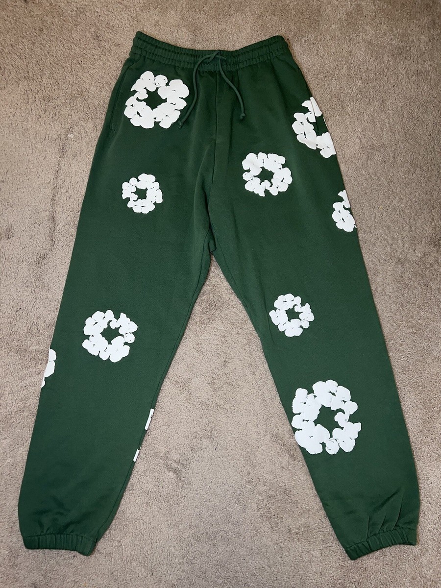 Denim Tears Cotton Wreath Sweatpants Green Size M | eBay
