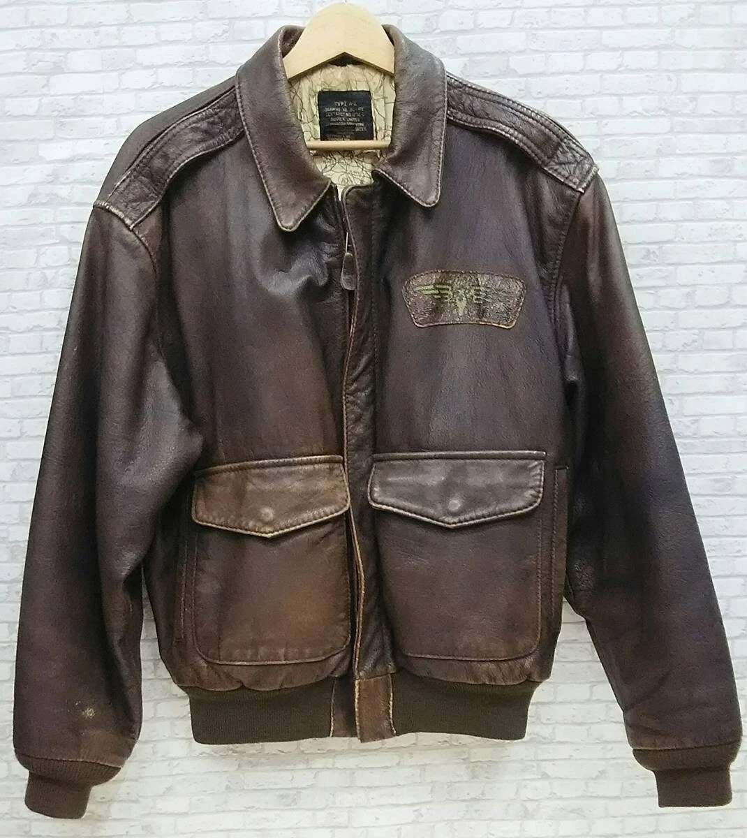 AVIREX Type A-2 Leather Flight Jacket Glenn Miller AAF Band USO