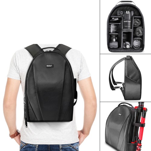 VIVITAR CAMERA BACKPACK BAG + REMOTE FOR CANON EOS REBEL 5D 6D 7D 80D 70D - Picture 4 of 5