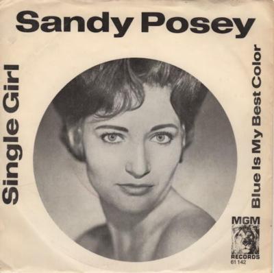 SANDY POSEY Single Girl NEVER SEEN 1966 Holland 45 FANTASTIC condition