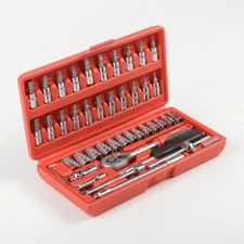 46pc 1/4" Drive Socket & Bit Set