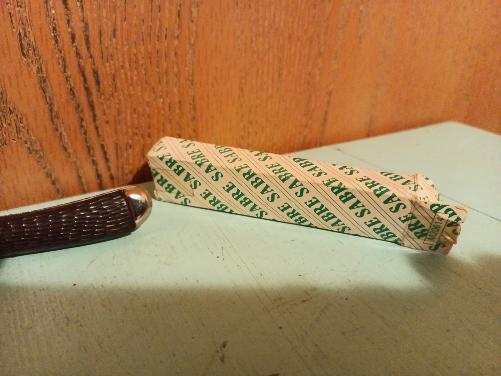 Vintage POCKET KNIFE by SABRE M20614 Two Blade Folding Pocketknife