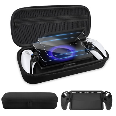 4 in 1 Accessories Set for Playstation Portal Remote Player Carrying Case Shell