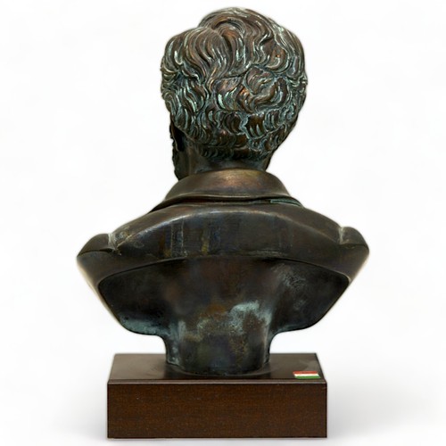 Wagner Bust Table Sculpture In Marble Bronze Effect Wooden Base H 30Cm - Picture 5 of 5