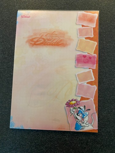 Lot diddl vintage - peluche diddlina - carnet de dessin et crayon