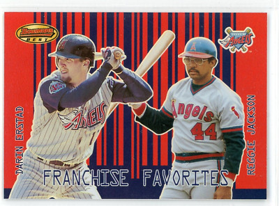 2001 Bowman's Best DARRIN ERSTAD REGGIE JACKSON Franchise Favorites Card #FF-EJ