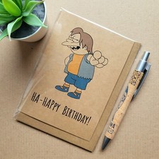 The Simpsons birthday card - Funny HA HA Nelson birthday greetings card