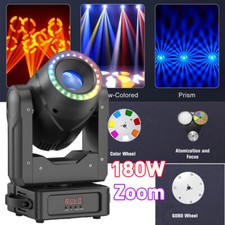 180W LED ZOOM Beam Moving Head 3Prism Gobo Stage Light DMX DJ Spot Light Strip
