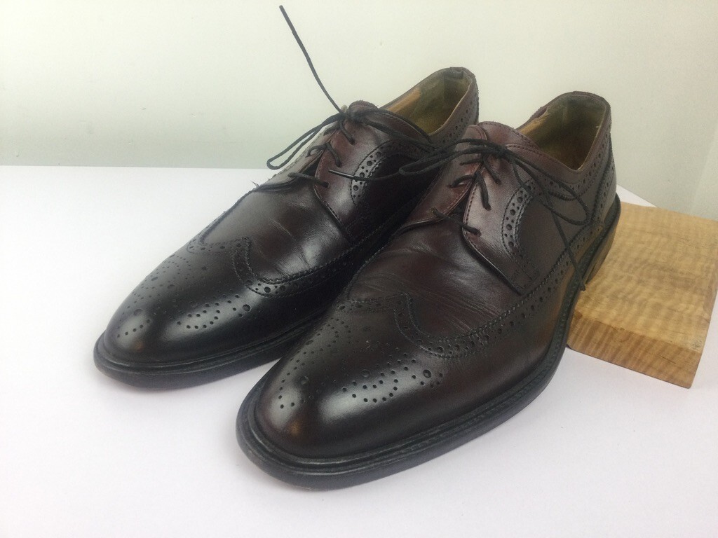 Sz 10 M John W Nordstrom Leather Wingtip Oxford Brogue Dark  display picture 3