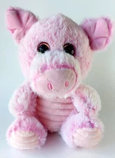 Wal-Mart Hugfun Pink Pig Glitter Eyes Ribbed Doll Plush 2020 Easter Toy 7"