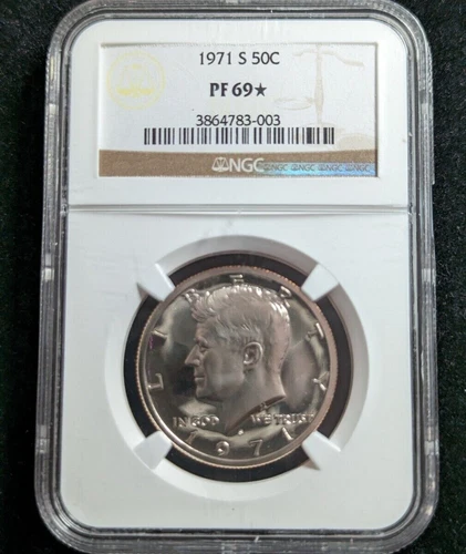 1971 S Kennedy Half Dollar 50c NGC PF69 ✯ STAR Designation RARE PR Proof ✯ ✯
