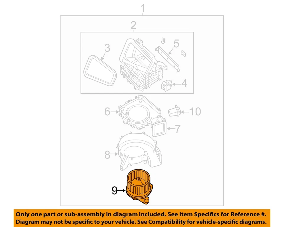 二手前暖通空调鼓风机电机 适合:2017 年日产 Nv 2500 前前 B 级 — 第 3/4 张图片