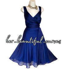 DÉBUT INDIGO EMPIRE NECKLINE WEDDING OCCASION PARTY DRESS SIZE 22