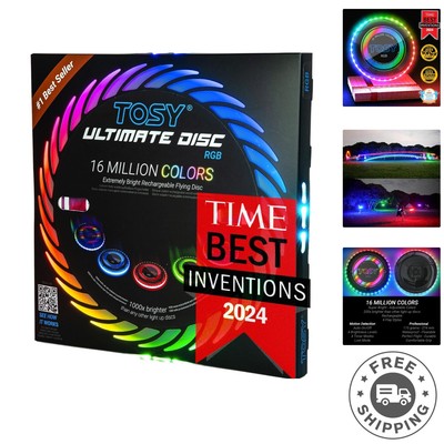 RGB Flying Disc - 16.7 Million Colors, Rechargeable Frisbee for Ultimate Fun