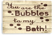 Bubble Bath Kitchen Cottage Beach Farm Rustic Metal Decor Tin Sign B807