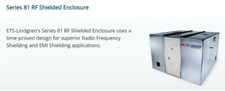 ETS Lindgren Series 81 RF Shielded Faraday Room with Electrical 15'x7.5'x7.5'