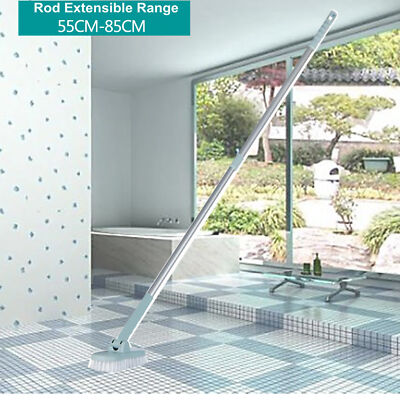 Bathroom Long Handle Brush Wall Floor Scrub BathTub Shower Tile Cleaning Kit