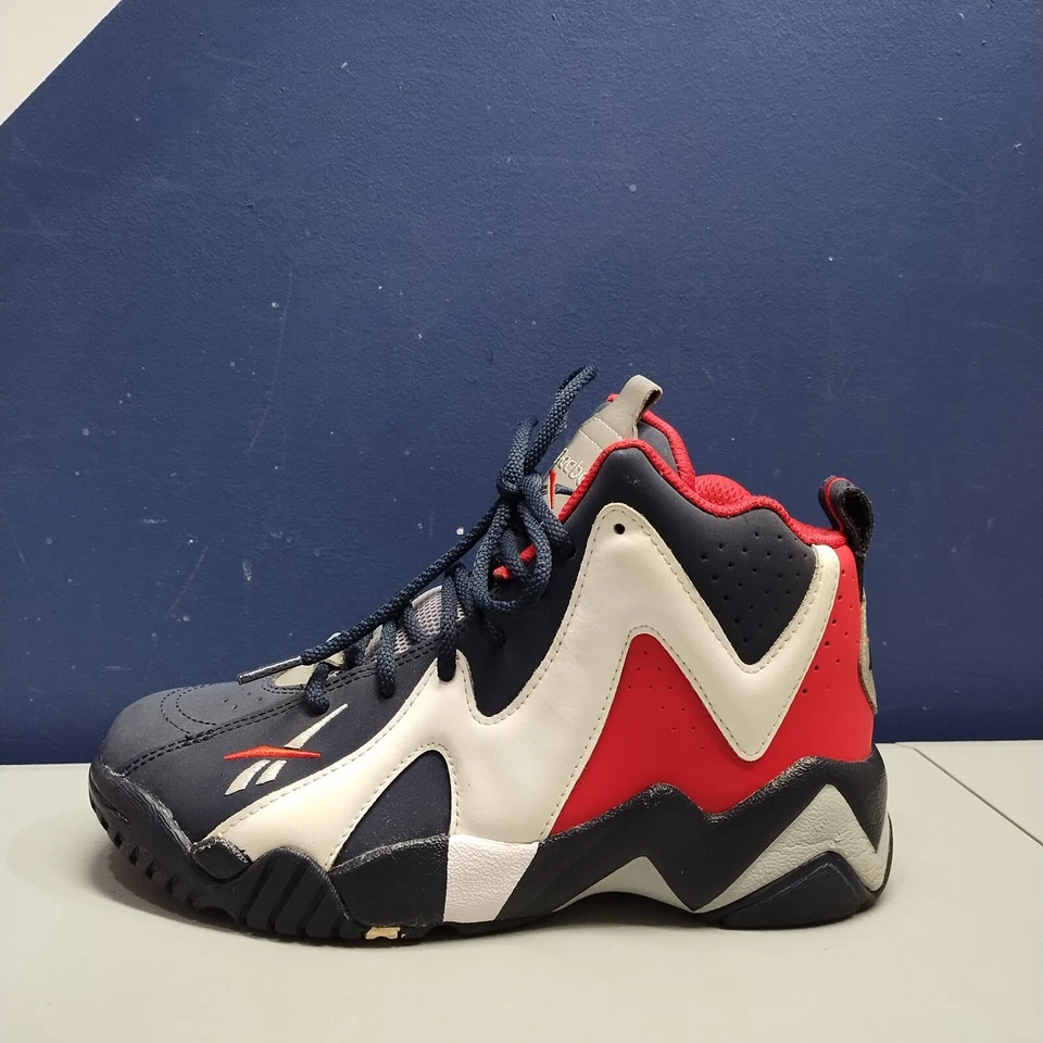 Reebok Kamikaze 2 Basketball Shoes Boys Size 5.5 Navy/White/Red Lace Up FY0682 - Image 4 of 4
