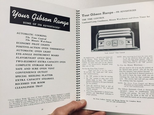 Stufa Gibson Kookall LIBRO RICETTE libro di cucina pubblicitario vintage gamma elettrica - Foto 4 di 9