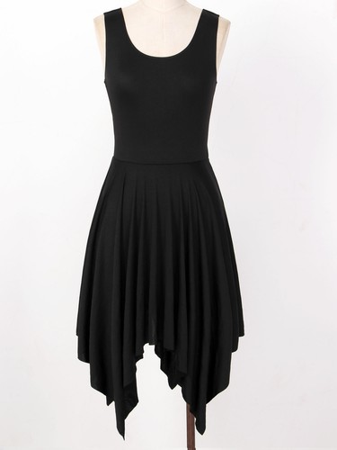 Women's Lyrical Dance Dress Costume Modern Ballroom Sleeveless Ballet Dancewear - Picture 10 of 63