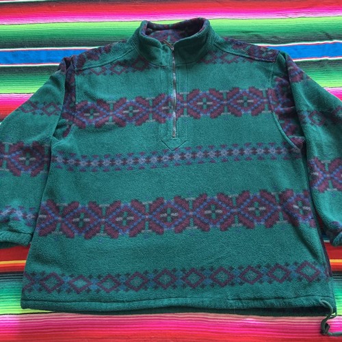 Vintage 90s Eddie Bauer Aztec 1/4 Zip 