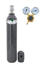 Gasflasche Reines CO2 8 Liter Schweißgas MIG/MAG mit Minderer 2 Manometer