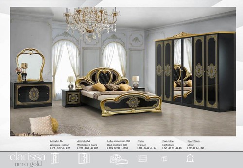 New Stunning CLARISSA Italian High Gloss 4Doors Wardrobe Bedroom Set OFFER PRICE - Picture 2 of 7