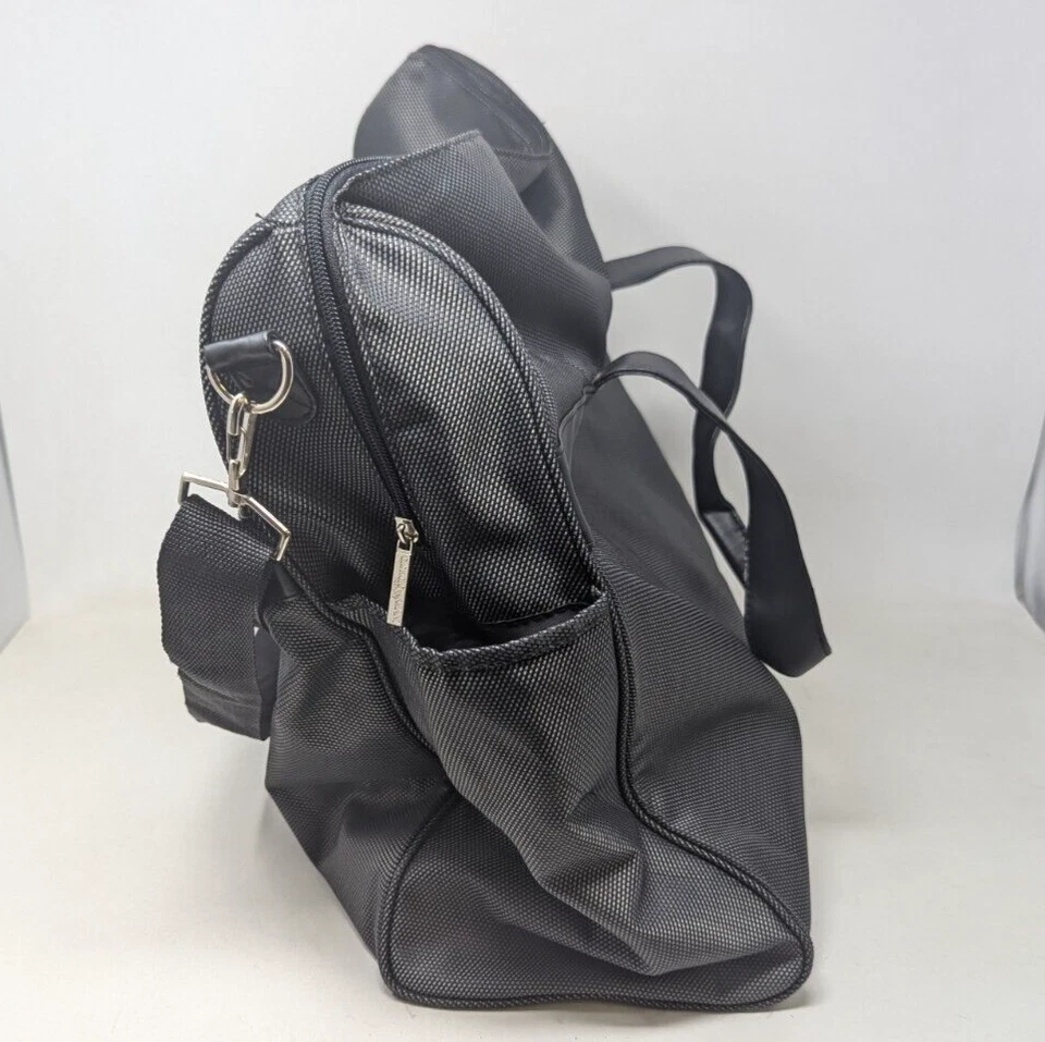 Vintage Giorgio Armani Parfums Large Gray Travel Gym Duffel Bag Weekender - Image 4 of 4