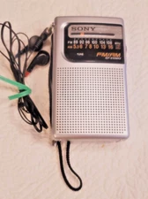 Sony ICF-S10MK2 Portable Transistor FM/AM Radio With Antenna with Ear Buds