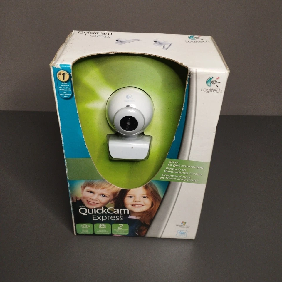 Logitech Quickcam Express Vintage Webcam Boxed Good Condition  - Image 2 of 4