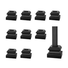 10-Pack Baluster Shoes Flat Shoes with Screw Iron Baluster Shoes for 1/2" Squ...