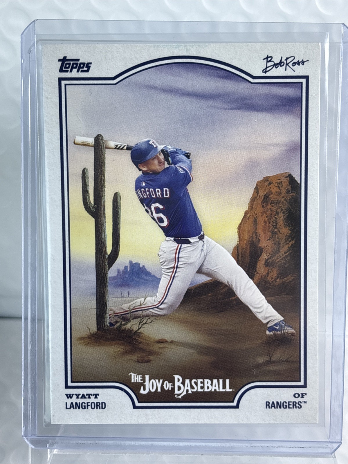 2025 TOPPS X BOB ROSS THE JOY OF BASEBALL Texas Rangers Wyatt Langford #37