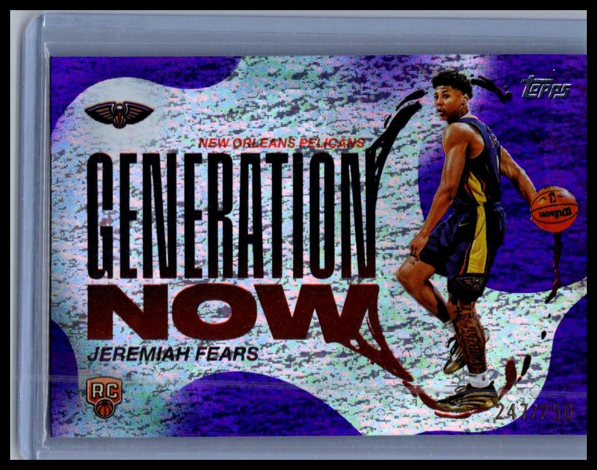2025-26 Topps #GN-7 Jeremiah Fears Generation Now Purple Holo Foil #/250