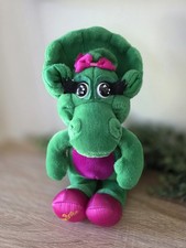 Barney Baby Bop Vintage 1992 Plush Stuffed Animal Green Dinosaur, Lyons Group