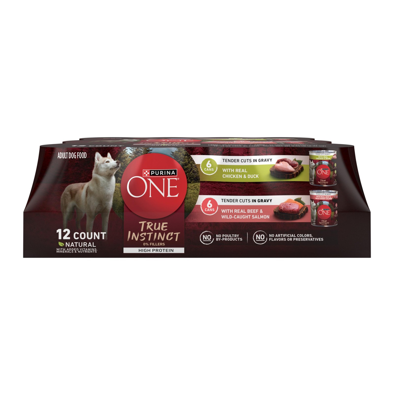 Purina ONE True Instinct Tender Cuts in Gravy w/Real Chicken & Duck, Wet Dog Foo